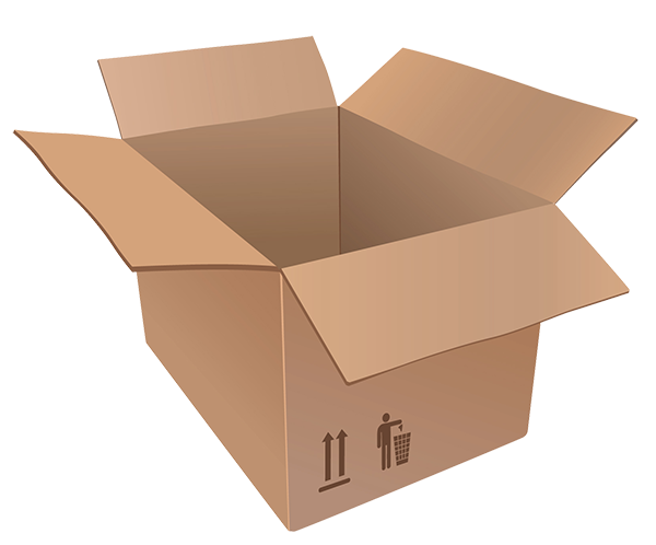 An open moving box