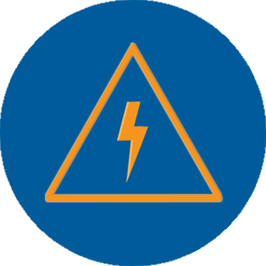 High voltage icon.