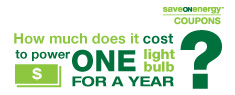 Image for How much does it cost to power one light bulb for a year?