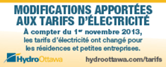 Image pour Modifications apportées aux tarifs d’électricité (le 1er novembre 2013)