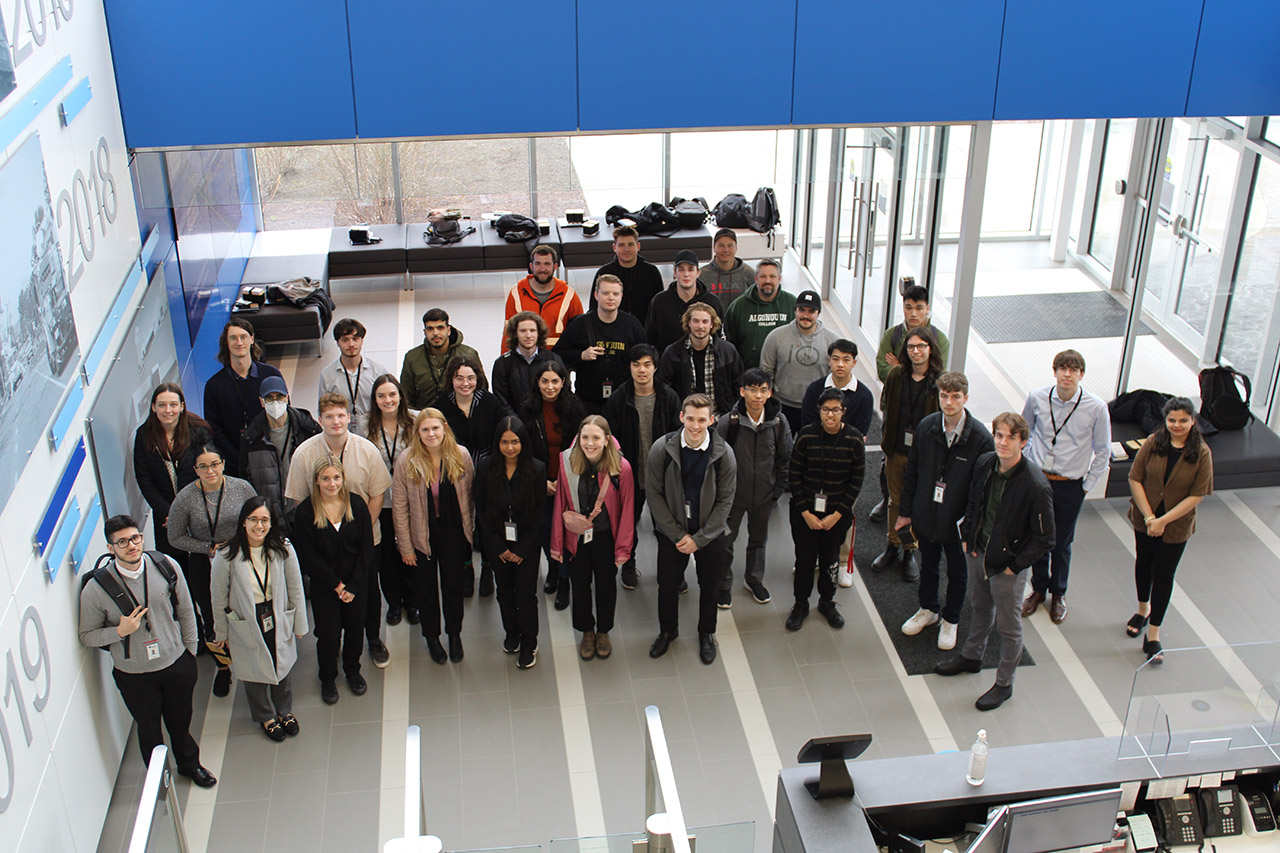 Students at the Hydro Ottawa office