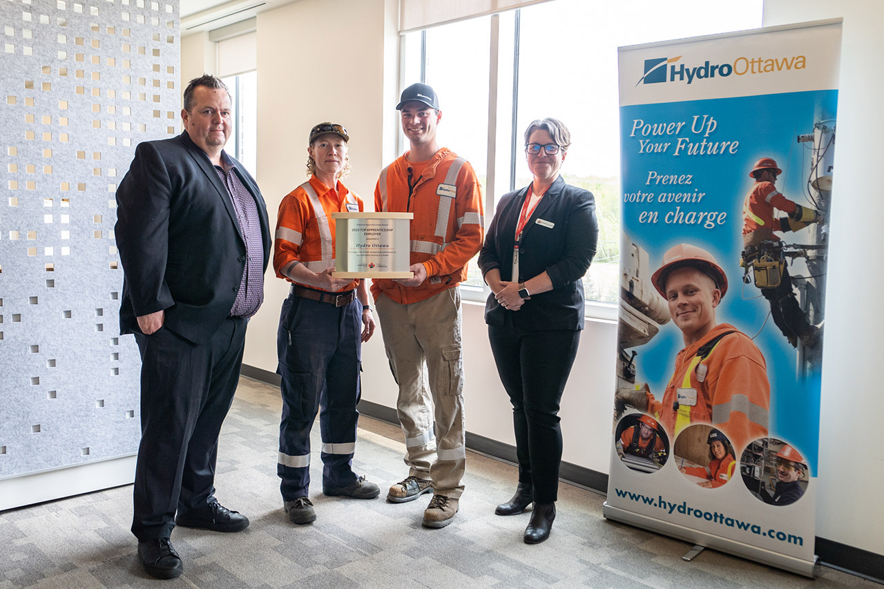 Award recognition at Hydro Ottawa